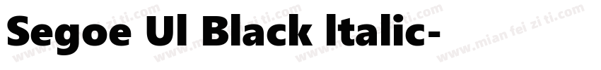 Segoe Ul Black ltalic字体转换